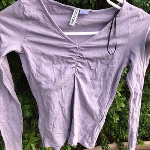 H&M pinched lilac long sleeve